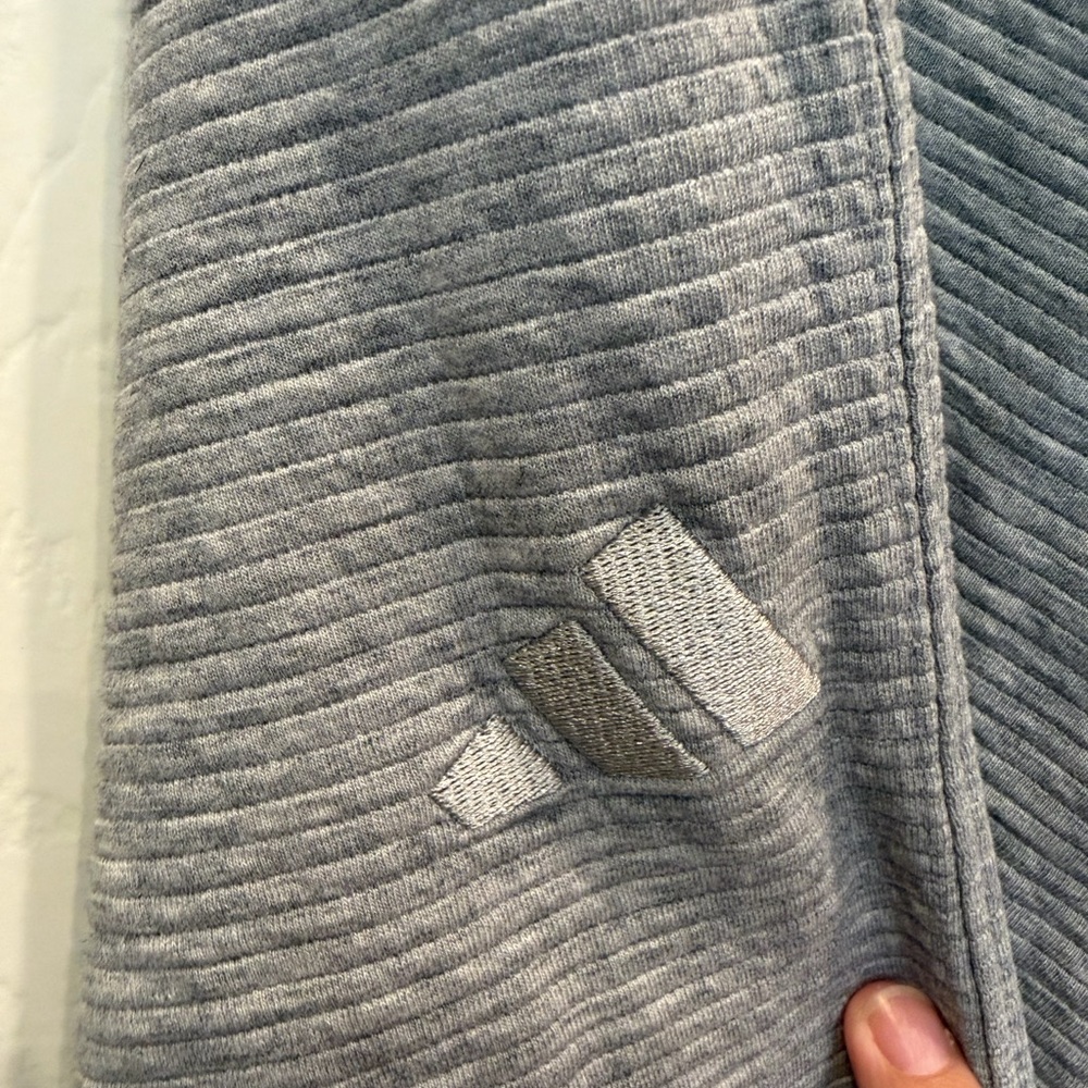 Adidas Light Gray wide legged sweats